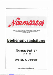 Neumarker 00-90194 Bedienungsanleitung