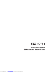 Auerswald ETS-4216 I Bedienanleitung