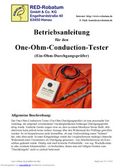 RED-Robatum One-Ohm-Conduction-Tester Betriebsanleitung