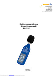 PCE Instruments PCE-353 Bedienungsanleitung