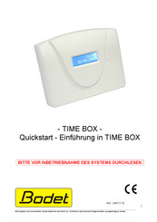 Bodet TIME BOX Quickstart-Einfuhrung