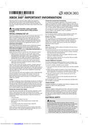 Microsoft Xbox 360 Wichtige Produktinformationen