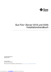Sun Microsystems Sun Fire V215 Installationshandbuch