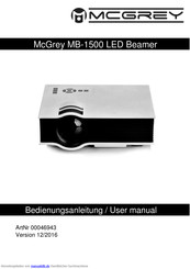 McGrey MB-1500 LED Beamer Bedienungsanleitung
