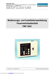 IFAM FBF 2001 Bedienungs- Und Installationsanleitung