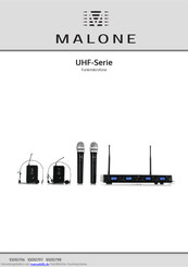 MALONE UHF-550 Anschluss- Und Anwendungshinweise
