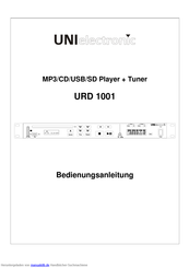 UNIELECTRONIC URD 1001 CD Player Bedienungsanleitung