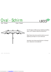 LECO Oval - Schirm Aufbauanleitung