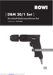 Rowi DBM 20/1 Set Originalbetriebsanleitung