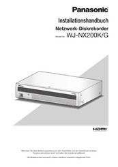 Panasonic WJ-NX200K/G Installationshandbuch