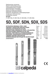 Calpeda SDX Series Originalbetriebsanleitung