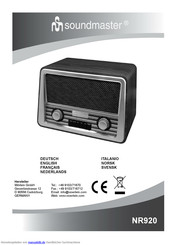 SOUNDMASTER NR920 Bedienungsanleitung