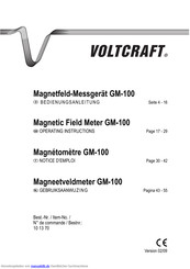 VOLTCRAFT GM-100 Bedienungsanleitung