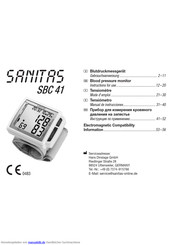 Sanitas SBC 41 Gebrauchsanweisung