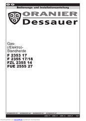 Oranier  Dessauer F 2355 18 Bedienungsanleitung