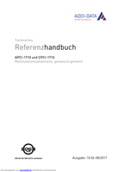 Addi-Data ADDICOUNT CPCI-1710 Technisches Referenzhandbuch