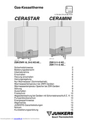 Junkers CERAMINI ZSR 5/11-5 KE Serie Bedienungsanleitung