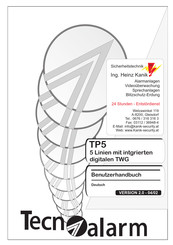 Tecnoalarm TP 5 Benutzerhandbuch