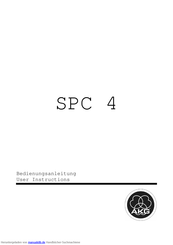 AKG SPC 4 Bedienungsanleitung