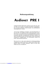 Audionet PRE I Bedienungsanleitung