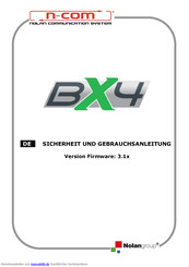 N-Com BX4 Sicherheit Und Gebrauchsanleitung