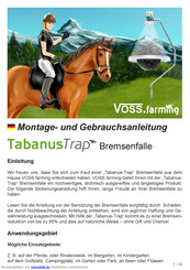 VOSS.farming TabanusTrap Montage- Und Gebrauchsanleitung