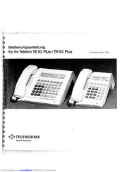 Telenorma TE 92 Plus Bedienungsanleitung