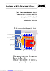 axa B 6003 Serie Montage- Und Bedienungsanleitung