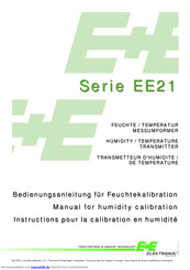 E+E Elektronik EE21 Serie Bedienungsanleitung