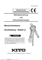 KITO L5 Betriebsanleitung Und Sicherheitshinweise