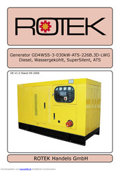 Rotek GD4WSS-3-030kW-ATS-226B.3D-LWG Benutzerhandbuch