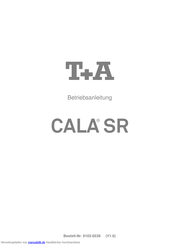 T+A Elektroakustik CALA SR Betriebsanleitung