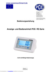PCE Instruments PCE-RS 600 Bedienungsanleitung