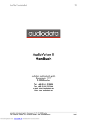 audiodata AudioVolver II Handbuch