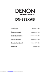 Denon DN-333XAB Benutzerhandbuch
