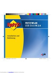 AVM FRITZ!WLAN N 2.4 Installation Und Bedienung