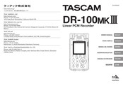 Tascam DR-100MK 3 Bedienungsanleitung