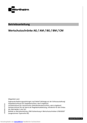 WERTHEIM AG Series Betriebsanleitung