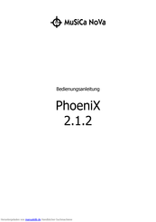 Musica Nova PhoeniX 2.1.2 Bedienungsanleitung