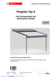 weinor PergoTex Wartungs- Und Gebrauchsanleitung