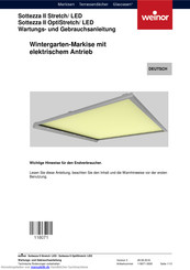 weinor Sottezza II OptiStretch/ LED Wartungs- Und Gebrauchsanleitung