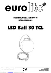 EuroLite LED Ball 30 TCL Bedienungsanleitung