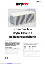 Dryfix Casa C12 Bedienungsanleitung