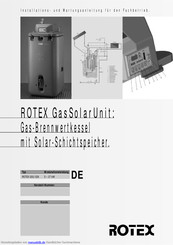 Rotex GasSolarUnit GSU 528 Installations- Und Wartungsanleitung Für Den Fachbetrieb