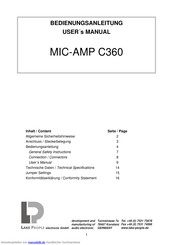 Lake People MIC-AMP C360 Bedienungsanleitung
