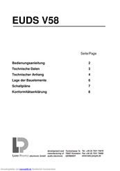 Lake People EUDS V58 Bedienungsanleitung