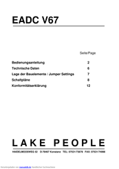 Lake People EADC V67 Bedienungsanleitung