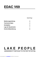 Lake People EDAC V69 Bedienungsanleitung