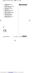 EINHELL 11012 Originalbetriebsanleitung