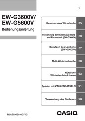 Casio EW-G3600V Bedienungsanleitung